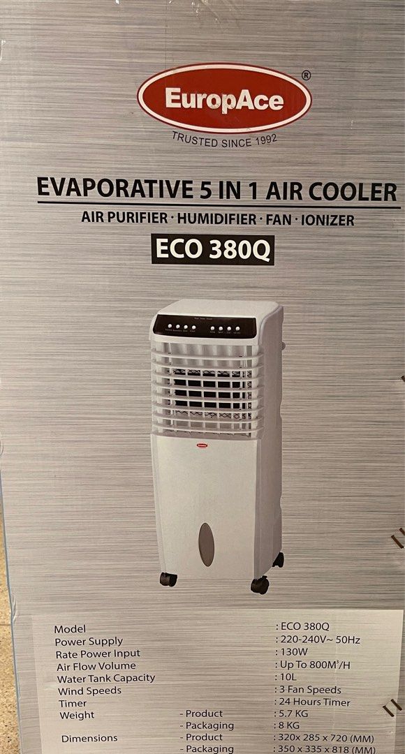 EuropAce Air Cooler, TV & Home Appliances, Air Conditioners & Heating