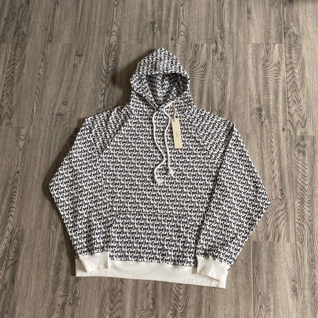 FEAR OF GOD FOG X PACSUN ALL OVER HOODIE (All sizes available), Luxury,  Apparel on Carousell