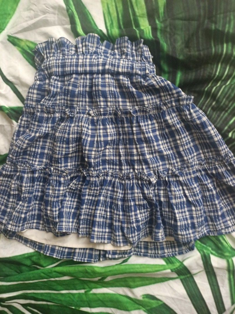 Flowy checkered skirt store