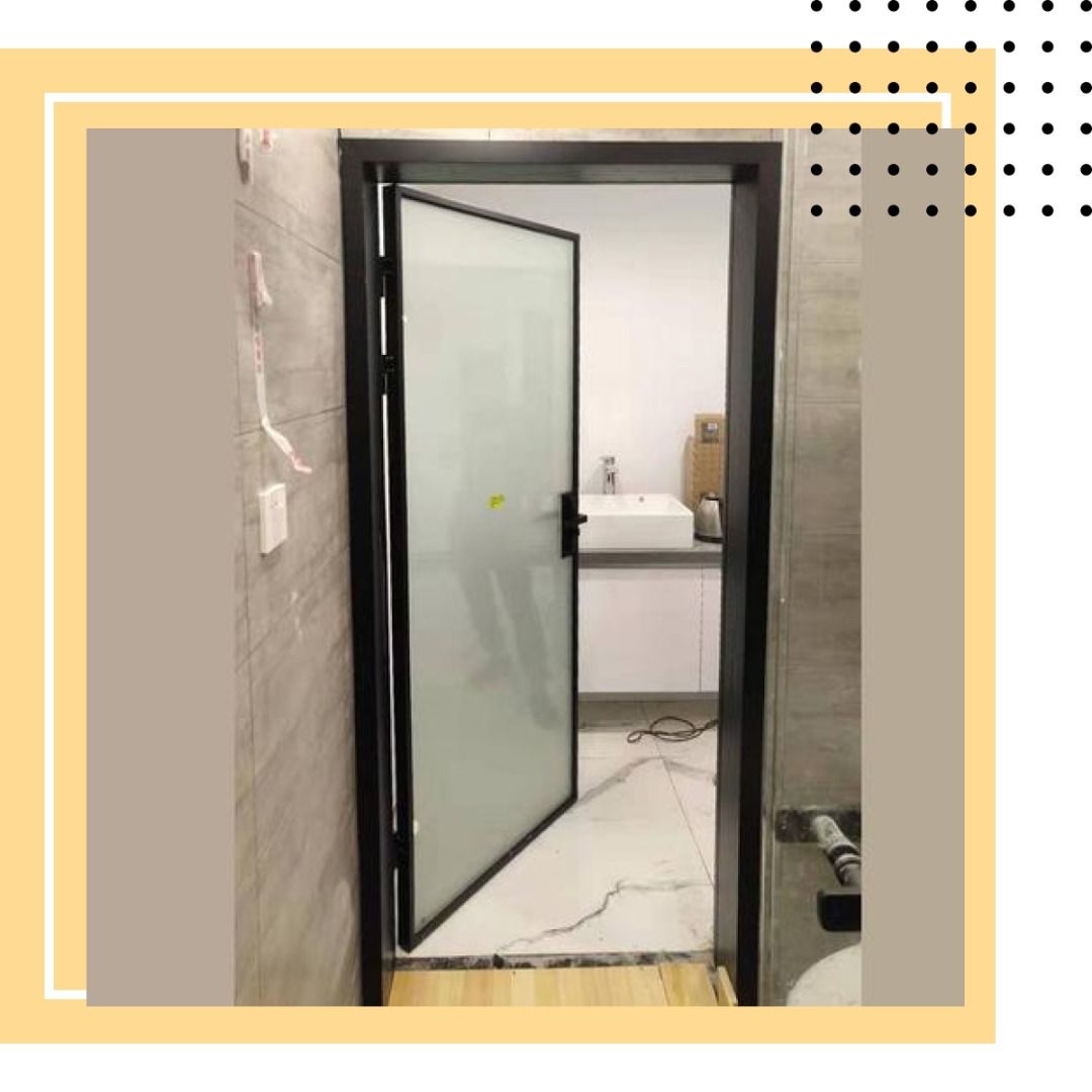 Fluted / Frosted Glass Door, Furniture & Home Living, Bathroom