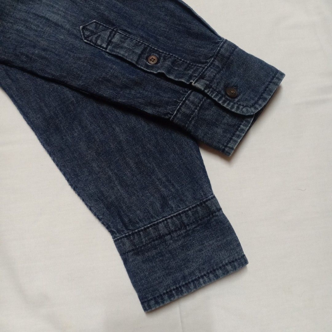 Gap Men Slim Fit Denim Shirt. Size S, Men'S Fashion, Tops & Sets, Formal  Shirts On Carousell