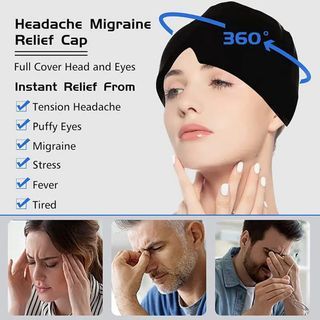 Gel Hot Cold Therapy Headache Migraine Relief Cap For Chemo,Sinus,Neck Wearable Therapy