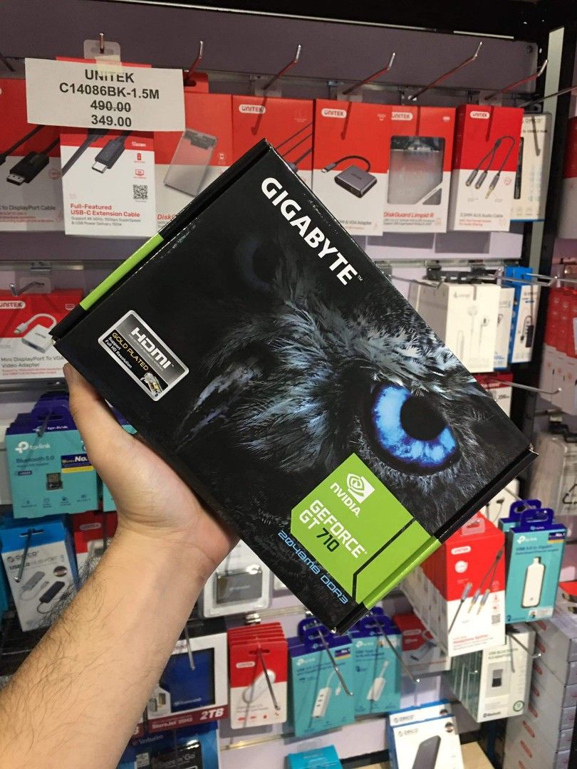Gigabyte GT710 2GB DDR3 NVIDIA GEFORCE GPU (Category: Computer Parts) located in Makati City. Submitted by techubstoreandaccessories (Listing ID 1210417497, Image 3). Description: Gigabyte GT710 2GB DDR3 NVIDIA GEFORCE GPU ON HAND! READY TO SHIP! 💯 GUARANTEED ORIGINAL ❗❗❗ ACTUAL PICS POSTED. DIRECT SUPPLIER❗❗❗BRANDNEW ITEMS❗❗❗ WITH 7DAYS REPLACEMENT FOR FACTORY DEFECTS AND 1YR WARRANTY ❗️2YRS WARRANTY FOR TRANSCEND DASHCAM & BODYCAM ❗️ 🔹️EDIFIE