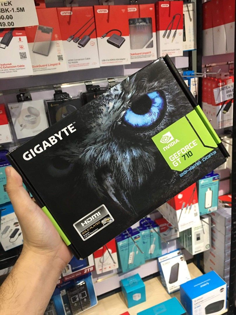 Gigabyte GT710 2GB DDR3 NVIDIA GEFORCE GPU (Category: Computer Parts) located in Makati City. Submitted by techubstoreandaccessories (Listing ID 1210417497, Image 2). Description: Gigabyte GT710 2GB DDR3 NVIDIA GEFORCE GPU ON HAND! READY TO SHIP! 💯 GUARANTEED ORIGINAL ❗❗❗ ACTUAL PICS POSTED. DIRECT SUPPLIER❗❗❗BRANDNEW ITEMS❗❗❗ WITH 7DAYS REPLACEMENT FOR FACTORY DEFECTS AND 1YR WARRANTY ❗️2YRS WARRANTY FOR TRANSCEND DASHCAM & BODYCAM ❗️ 🔹️EDIFIE