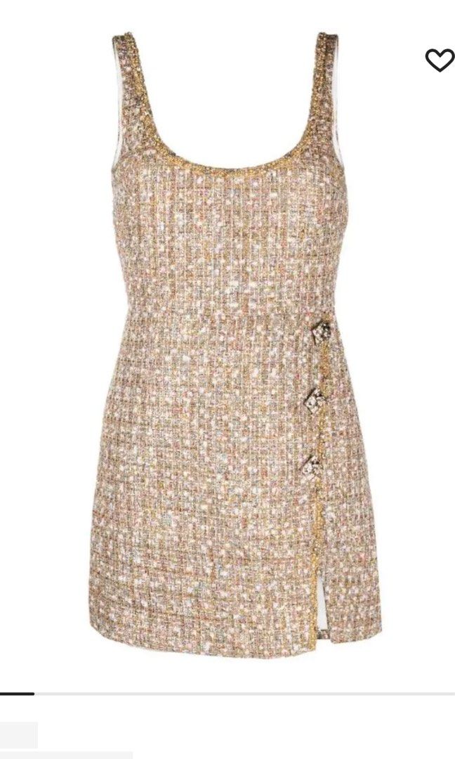 green emerald velvet dress Self-Portrait - Gold Rhinestone Drape Midi Dress