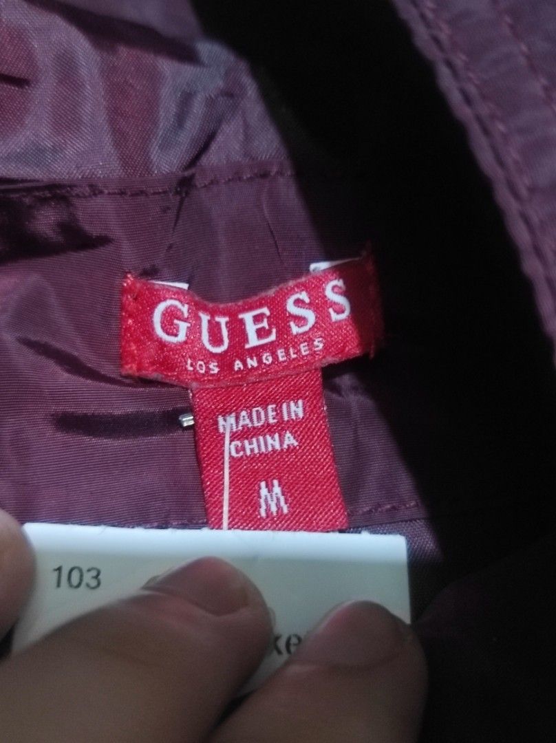 GUESS HALF ZIP WINDBREAKER JACKET NO HOOD, Men's Fashion, Coats