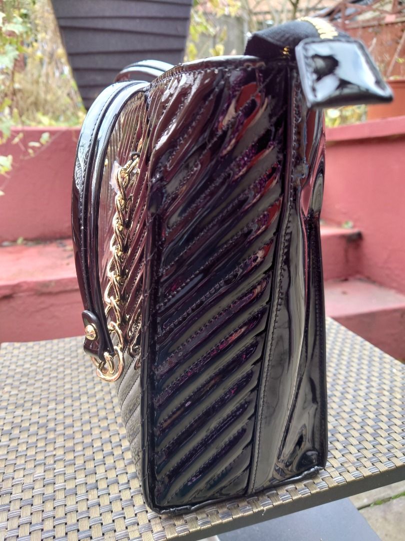 Harrods patent chevron backpack clearance