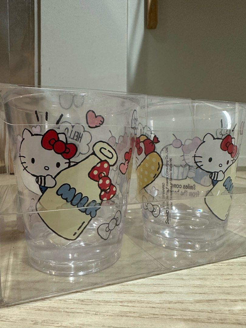 Hello Kitty Glass Cup, Furniture & Home Living, Kitchenware & Tableware, Coffee & Tea Tableware