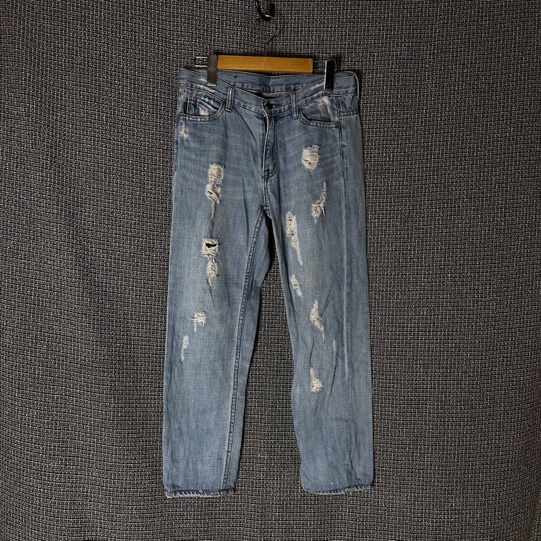 Helmut Lang Early 2000 Embroidered Denim