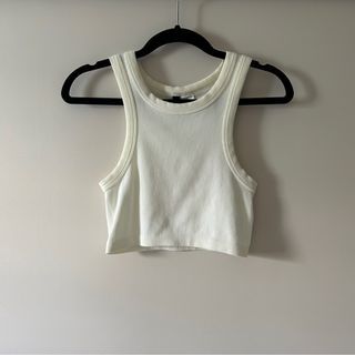 H&M cream seamless halter top