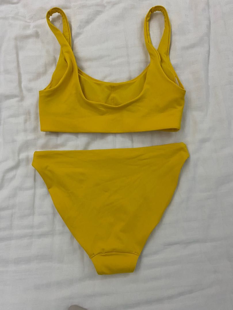 H&M yellow bikini set, Women's Fashion, Swimwear, Bikinis & Swimsuits on Carousell
