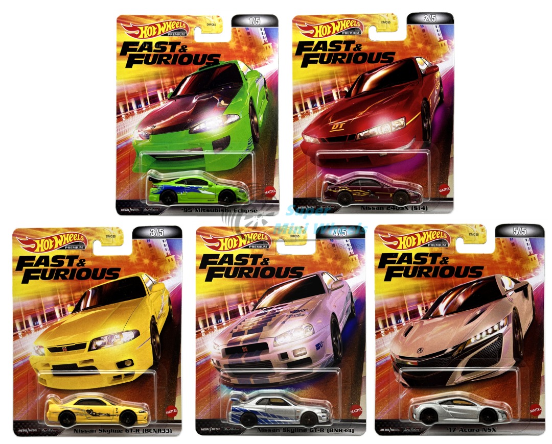 Hot Wheels Fast and Furious Series PREMIUM FULL SET Hobbies