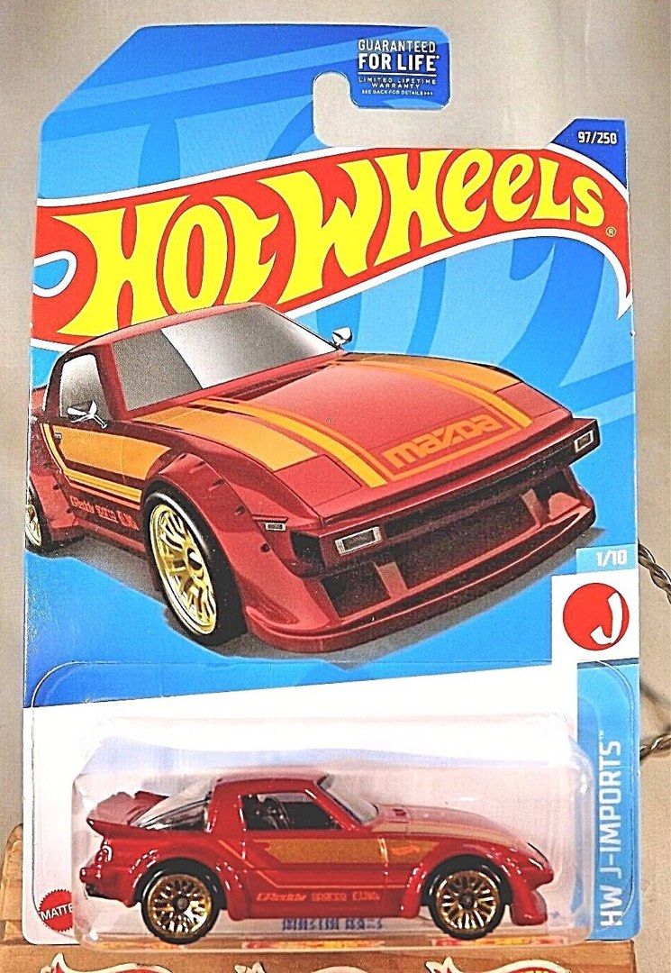 Hot Wheels Mazda RX-7 HW J-Imports 1/64 - Rouge, 2022, Neuf Sous Blister