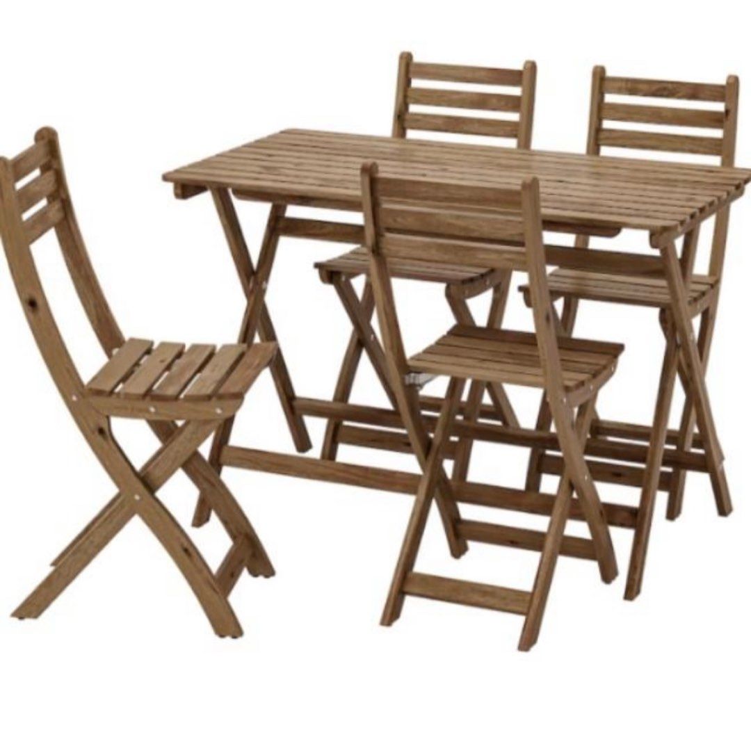 IKEA Outdoor Tables & Chairs (Askholmen), Furniture & Home Living