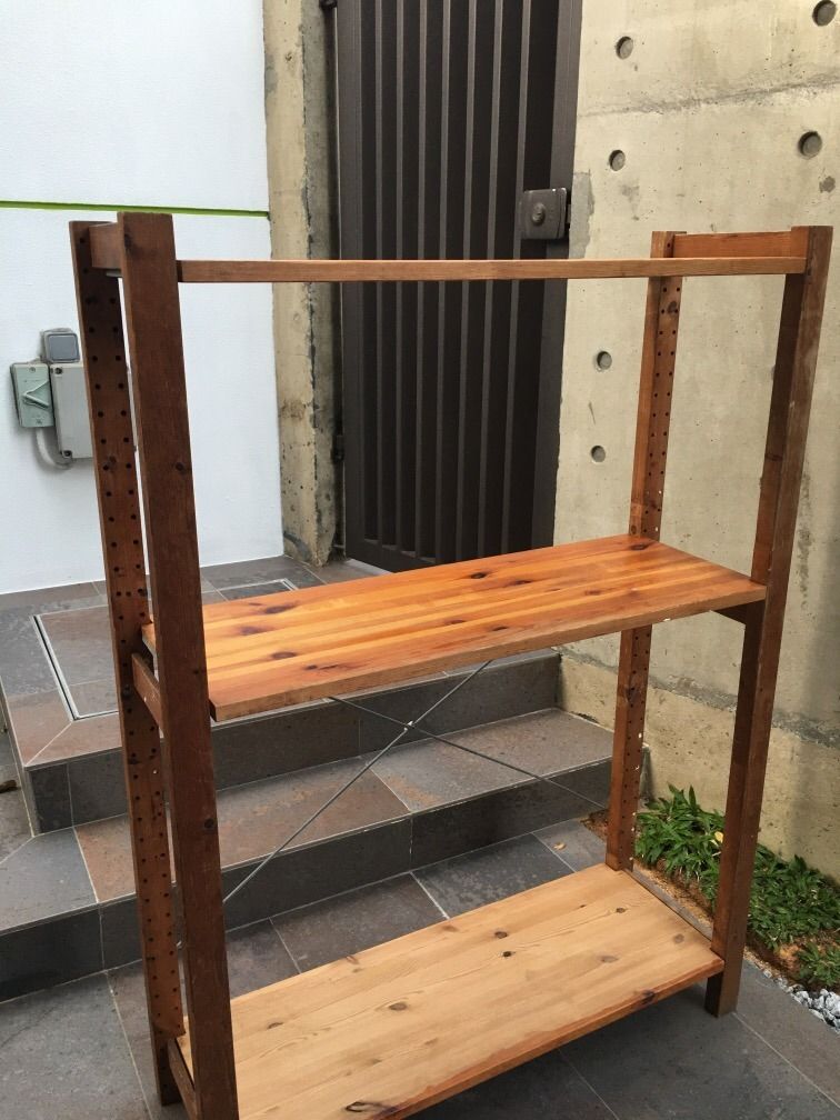 Ikea wood shelving, Furniture & Home Living, Furniture, Shelves