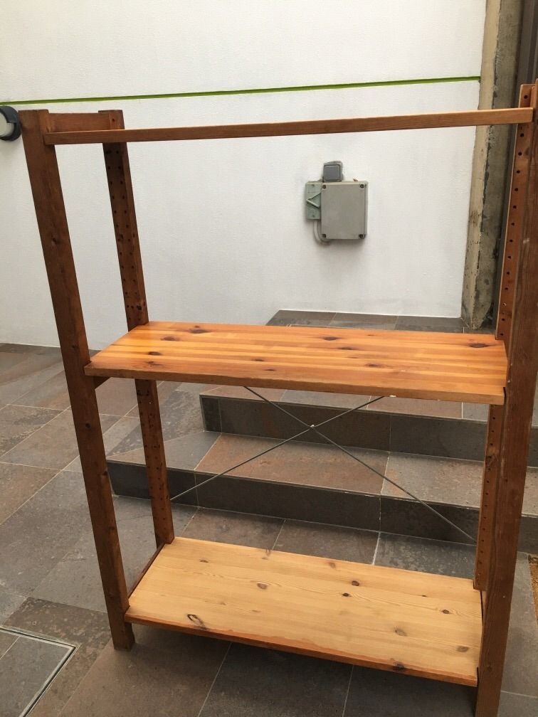 Ikea wood shelving, Furniture & Home Living, Furniture, Shelves