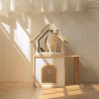 Japanese Cat Loft House Double Storey Cat Condo