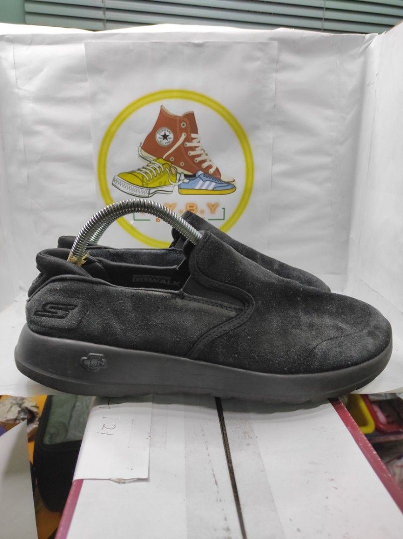 Skechers slip deals on leather shoes