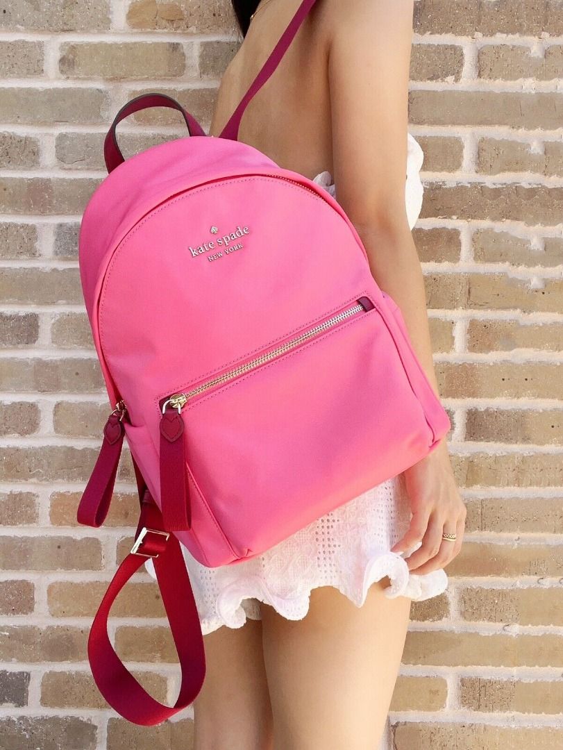 Kate Spade Chelsea Medium Backpack - Hot Pink, Luxury, Bags & Wallets on  Carousell