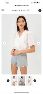 LAINIA FRILL BUTTONDOWN BLOUSE (M)