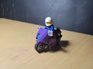 Lego Original  Motorcycle with Minifigure and Helmet