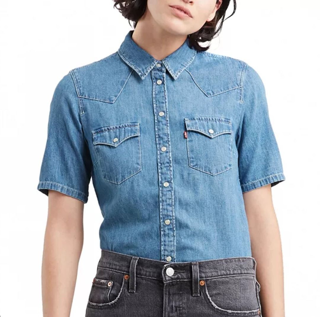 Levi's ultimate western denim shirt discount