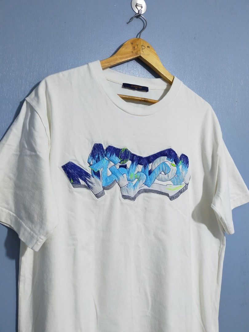 3D LV Graffiti Embroidered T-Shirt - Luxury T-shirts and Polos