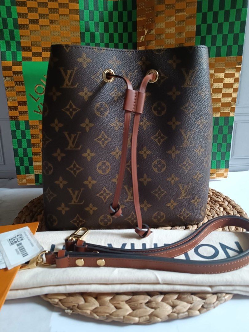 Tas LOUIS VUITTON LV NEO NOE MONOGRAM CARAMEL BUCKET BAG