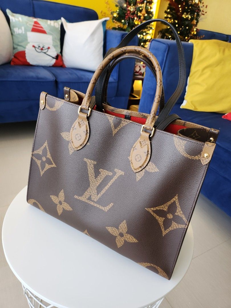 LV On The Go MM Reverse Monogram 2021, Luxury, Bags & Wallets on Carousell