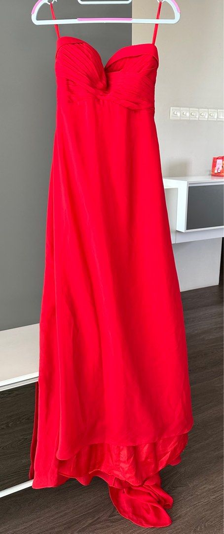 Red dresses silk on sale