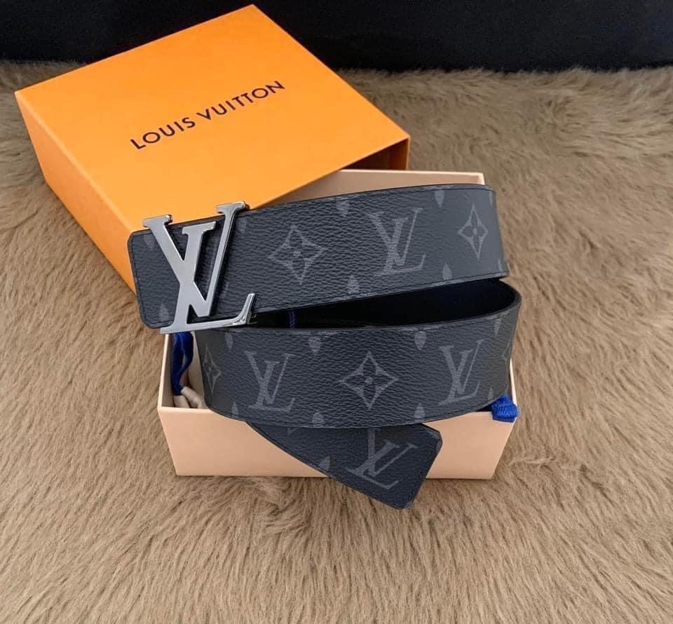 LV Belt (40mm) Black Grey, Luxury, Accessories on Carousell