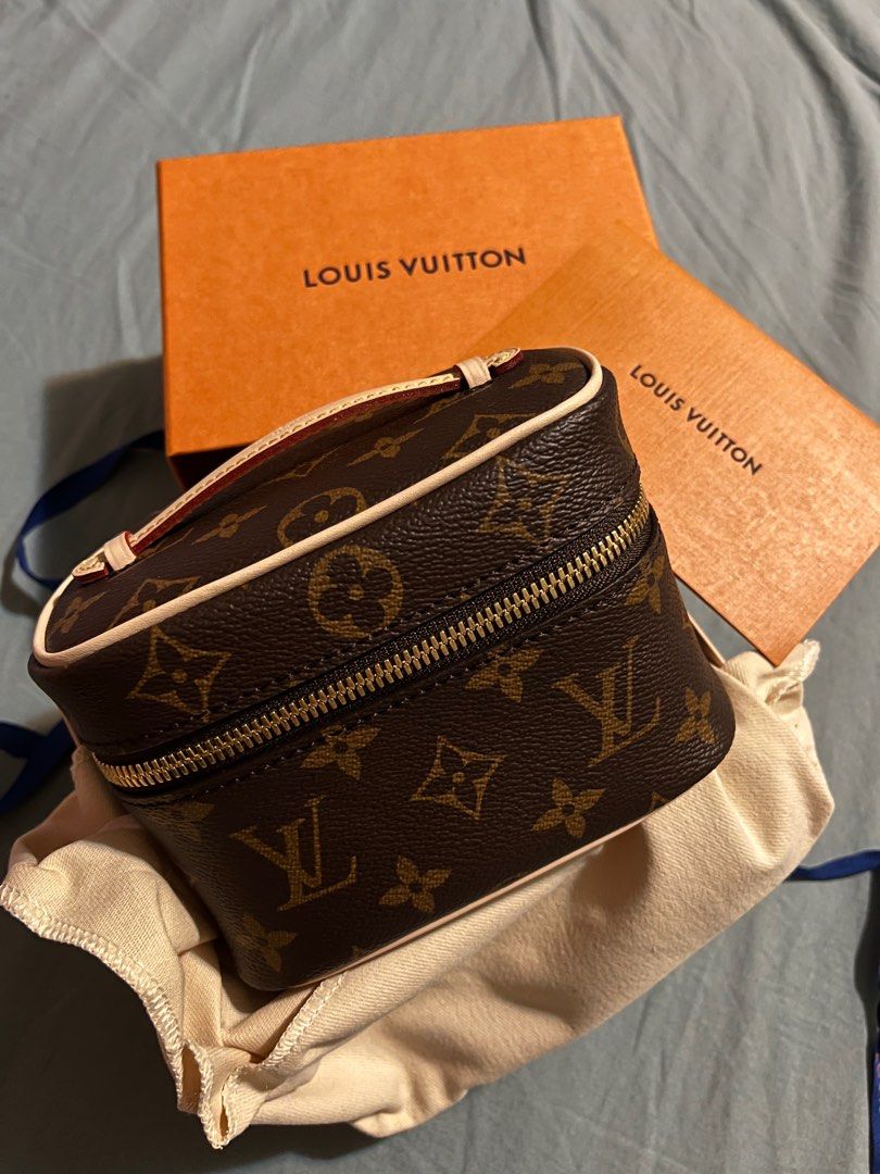 Louis Vuitton, Bags, Louis Vuitton Nice Nano Toiletry Pouch Jewelry Case  Travel Euc W Box Small