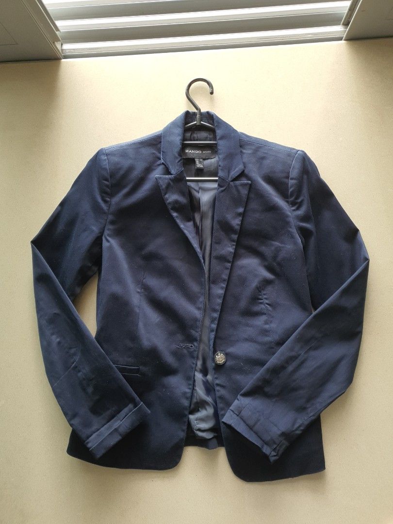 Mango Basics Jacket Navy Blue US size 2
