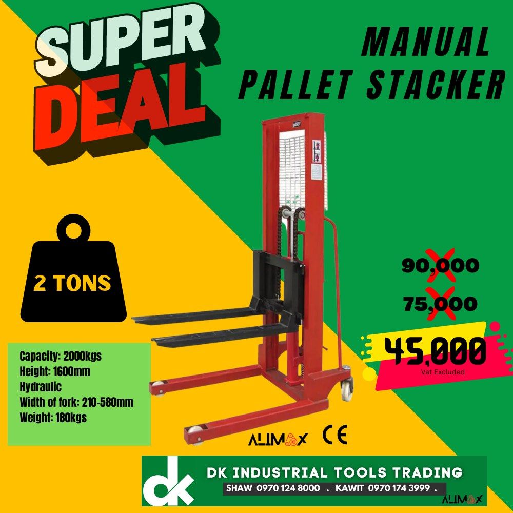 Manual Pallet Stacker Manual Hand Stacker Hydarulic Pump Forklift