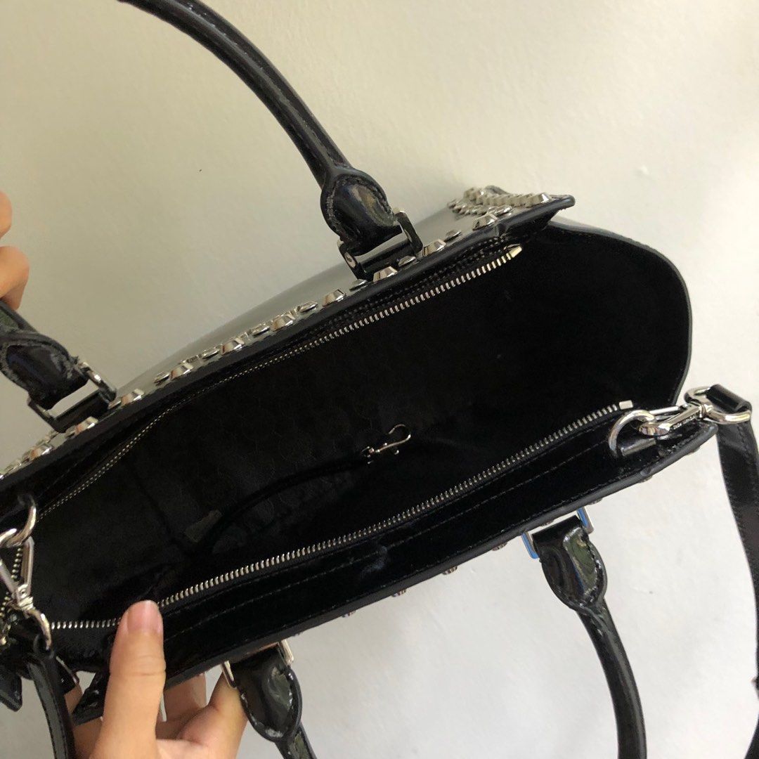 Michael Kors Black Studded Sling Bag Purse Hangbag Women s