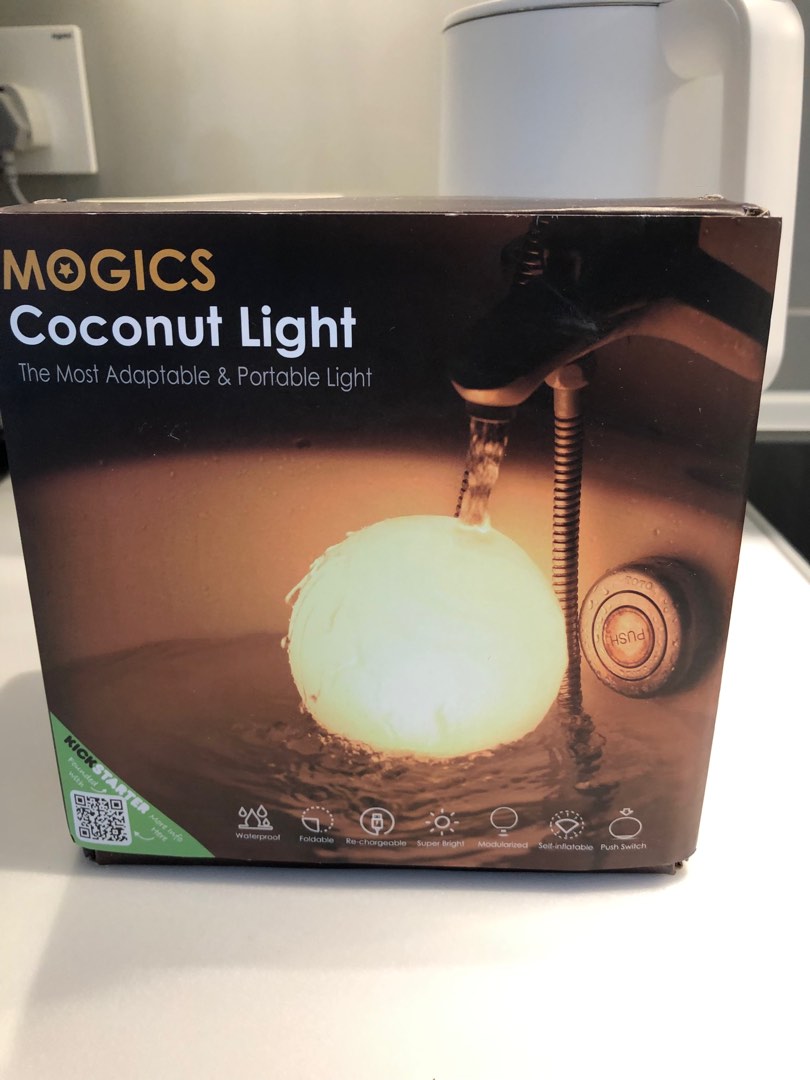 MOGICS Coconut Light - Inflatable Portable LED Ball Light With Multiple Lighting Modes