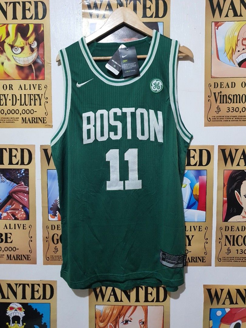 Nba Nike Boston Celtics Jersey Kyrie Irving Green and Gray Mens Size 52