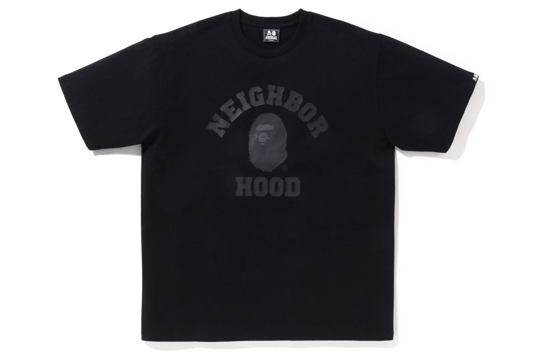 Neighborhood, A Bathing APE, BAPE x NBHD Tee Black, 男裝, 上身及