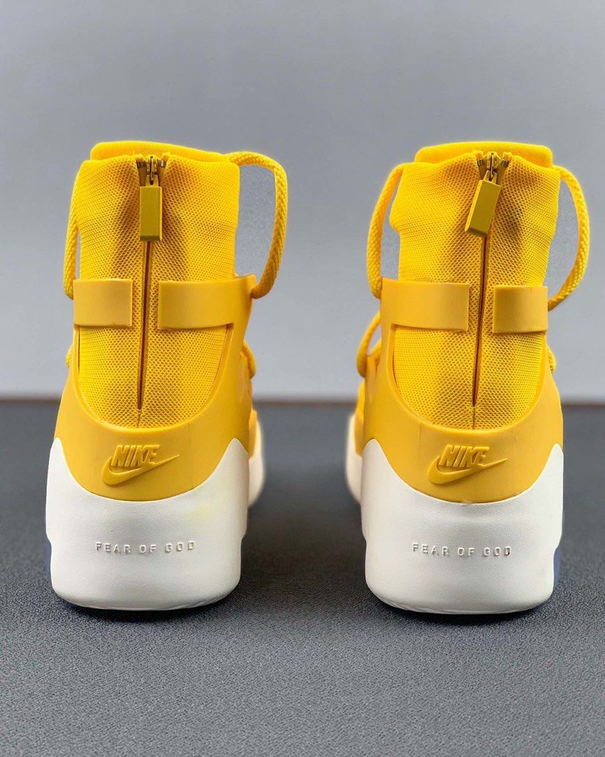NIKE AIR FEAR OF GOD FOG 1 YELLOW All sizes available Men s Fashion Footwear Sneakers on Carousell