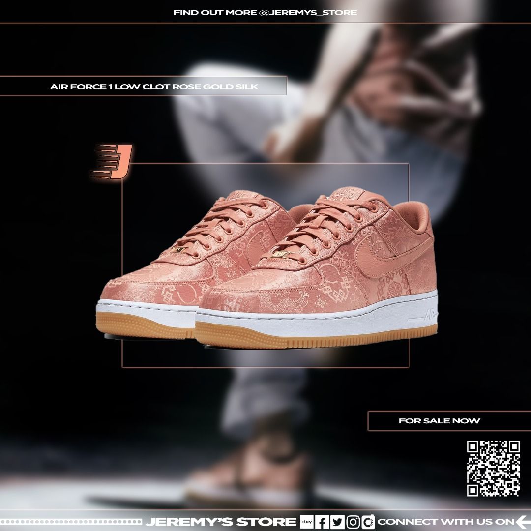 Air force 1 low clot rose gold silk store
