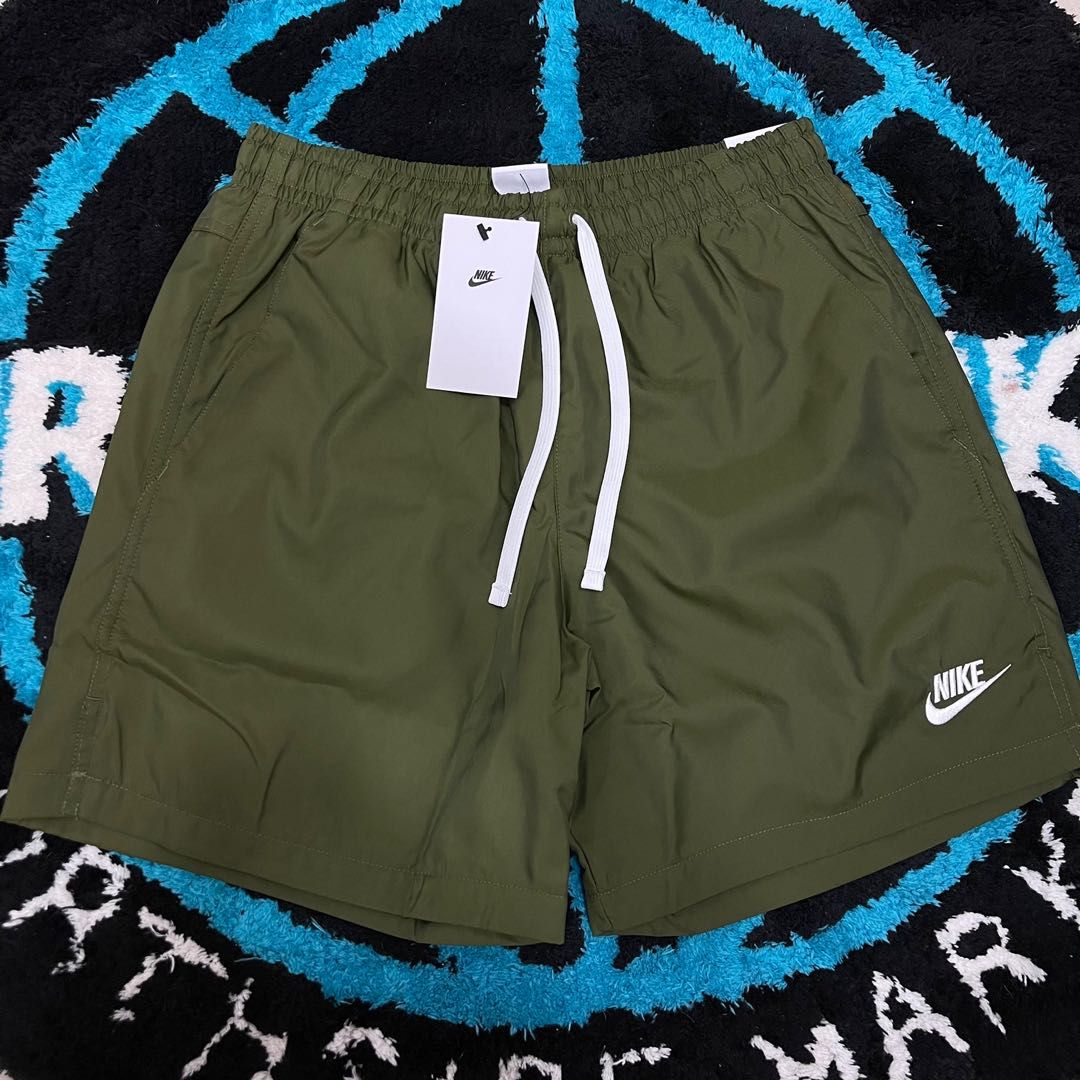 Nike woven shorts olive on sale