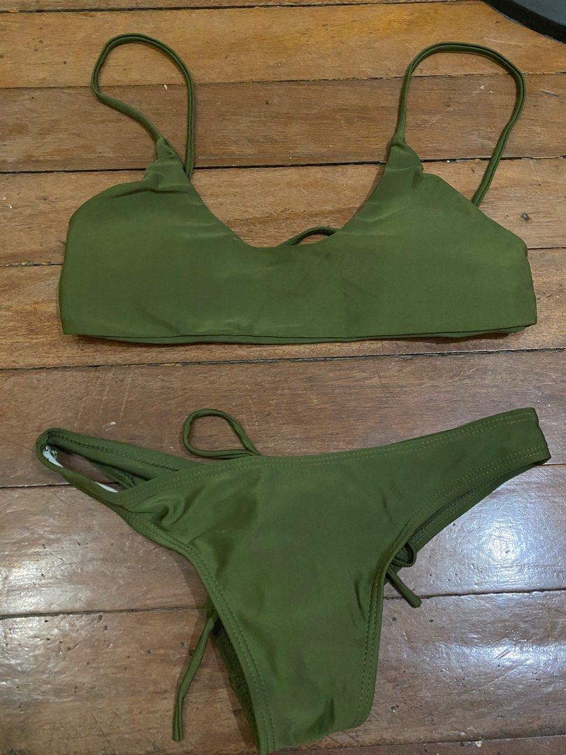 Olive green bikini, Women's Fashion, Swimwear, Bikinis & Swimsuits on ...