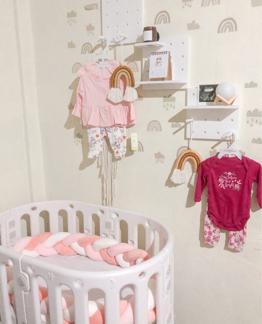 Oval Aesthetic Crib White, Babies & Kids, Baby Nursery & Kids Furniture