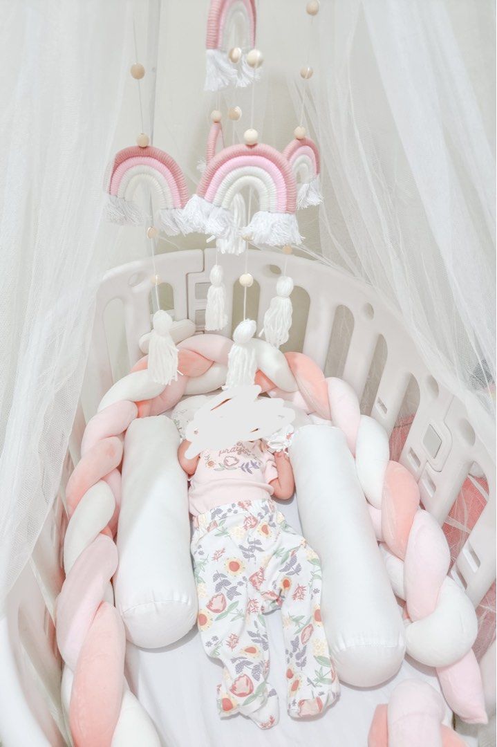 Oval Aesthetic Crib White, Babies & Kids, Baby Nursery & Kids Furniture