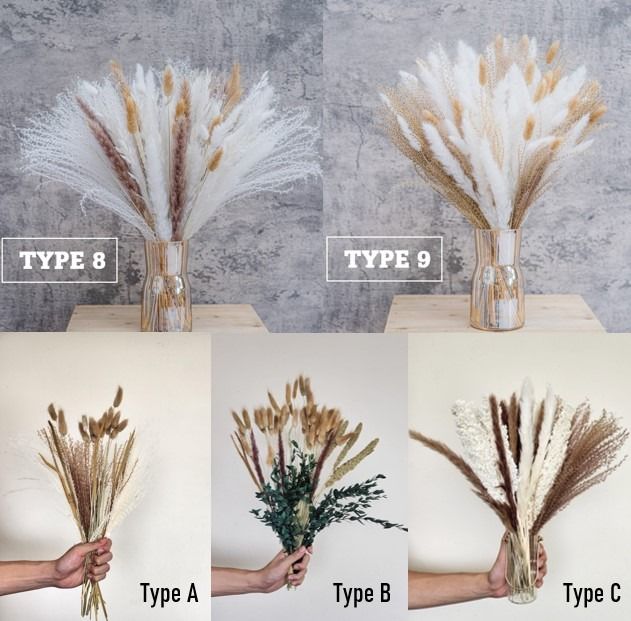 Pampas Bouquet Rustic Hari Raya Special, Furniture & Home Living, Home ...