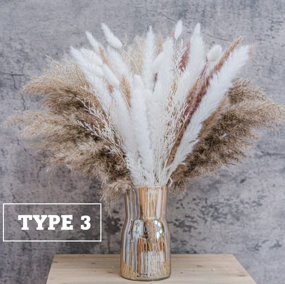 Pampas Bouquet Rustic Hari Raya Special, Furniture & Home Living, Home ...