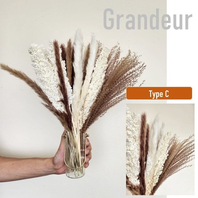 Pampas Bouquet Rustic Hari Raya Special, Furniture & Home Living, Home ...