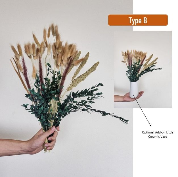 Pampas Bouquet Rustic Hari Raya Special, Furniture & Home Living, Home ...