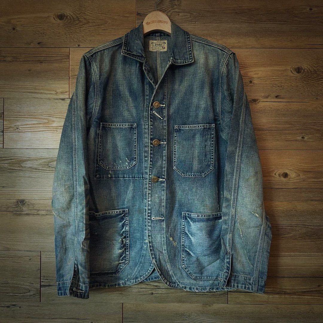 Polo Ralph Lauren Coverall Jacket RRL, 男裝, 外套及戶外衣服- Carousell