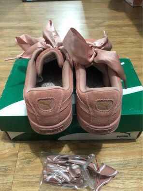 Puma pink satin shoes shop